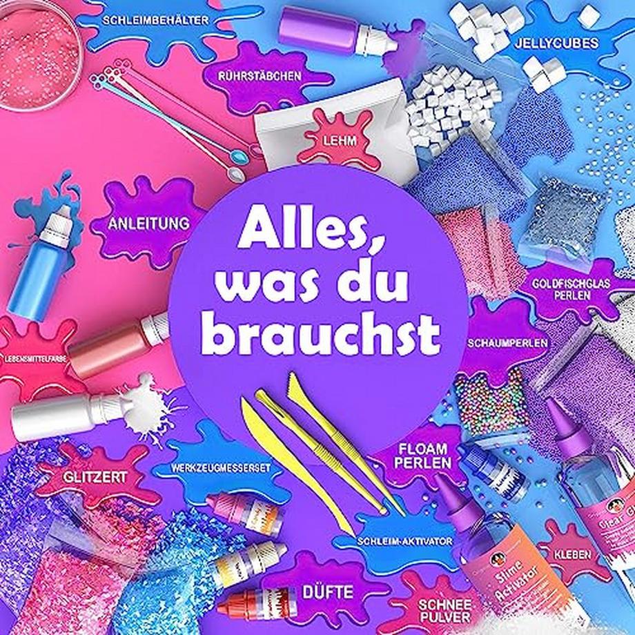 Activity-board  Einhornschleim-Set zum Selbermachen - Schleim-Set Ideal - Für Glitzer-, Fluffy-, Wolken- und Schaumschleim 