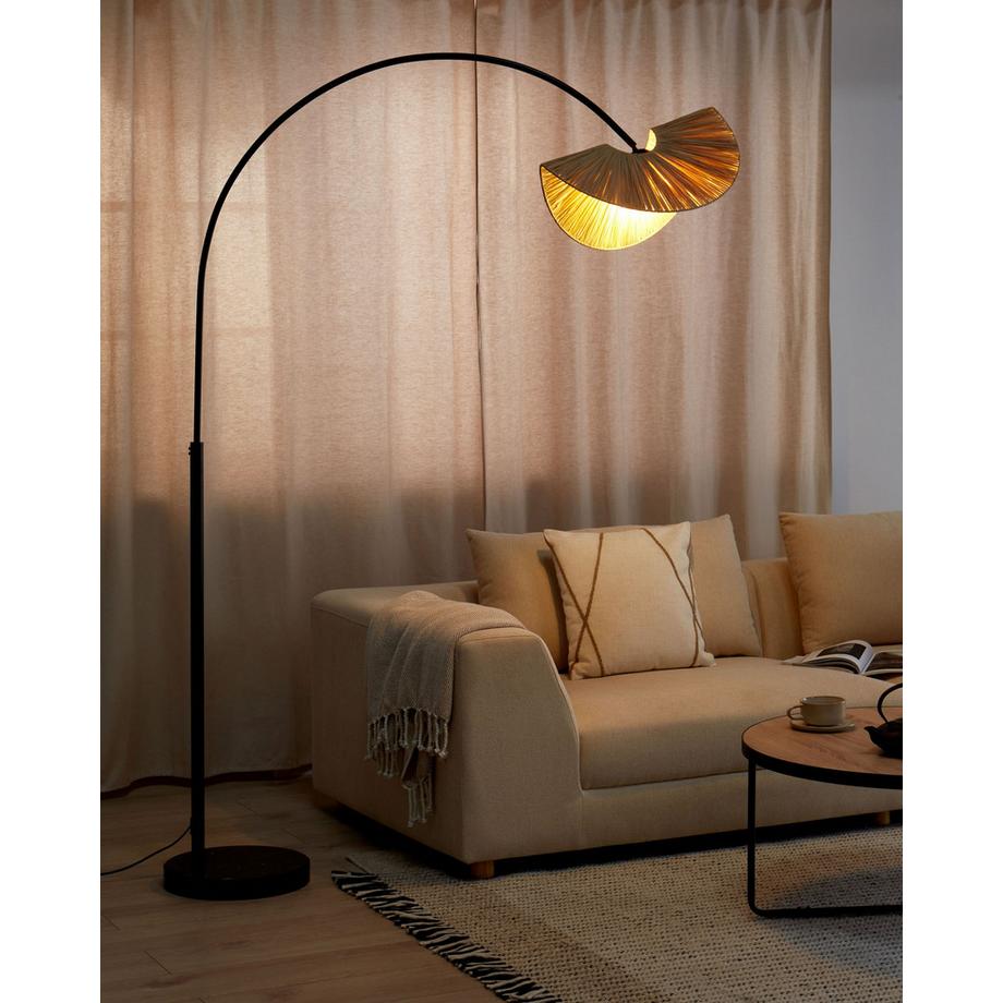 Beliani Stehlampe aus Papier  HERRON  