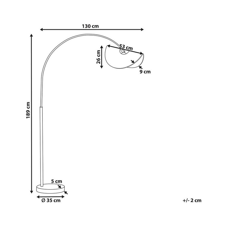 Beliani Stehlampe aus Papier  HERRON  