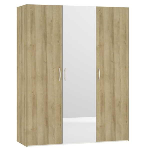 Image of Drehtürenschrank Eichendekor Spiegel 152.2 x 195 Drehtürenschrank Eichendekor Spiegel 152.2 x 195