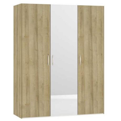 Jutzler Armadio anta battente, decoro rovere, specchio 152,2 x 195  