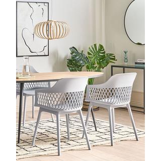 Beliani Lot de 2 chaises en Polypropylène Scandinave ALMIRA  