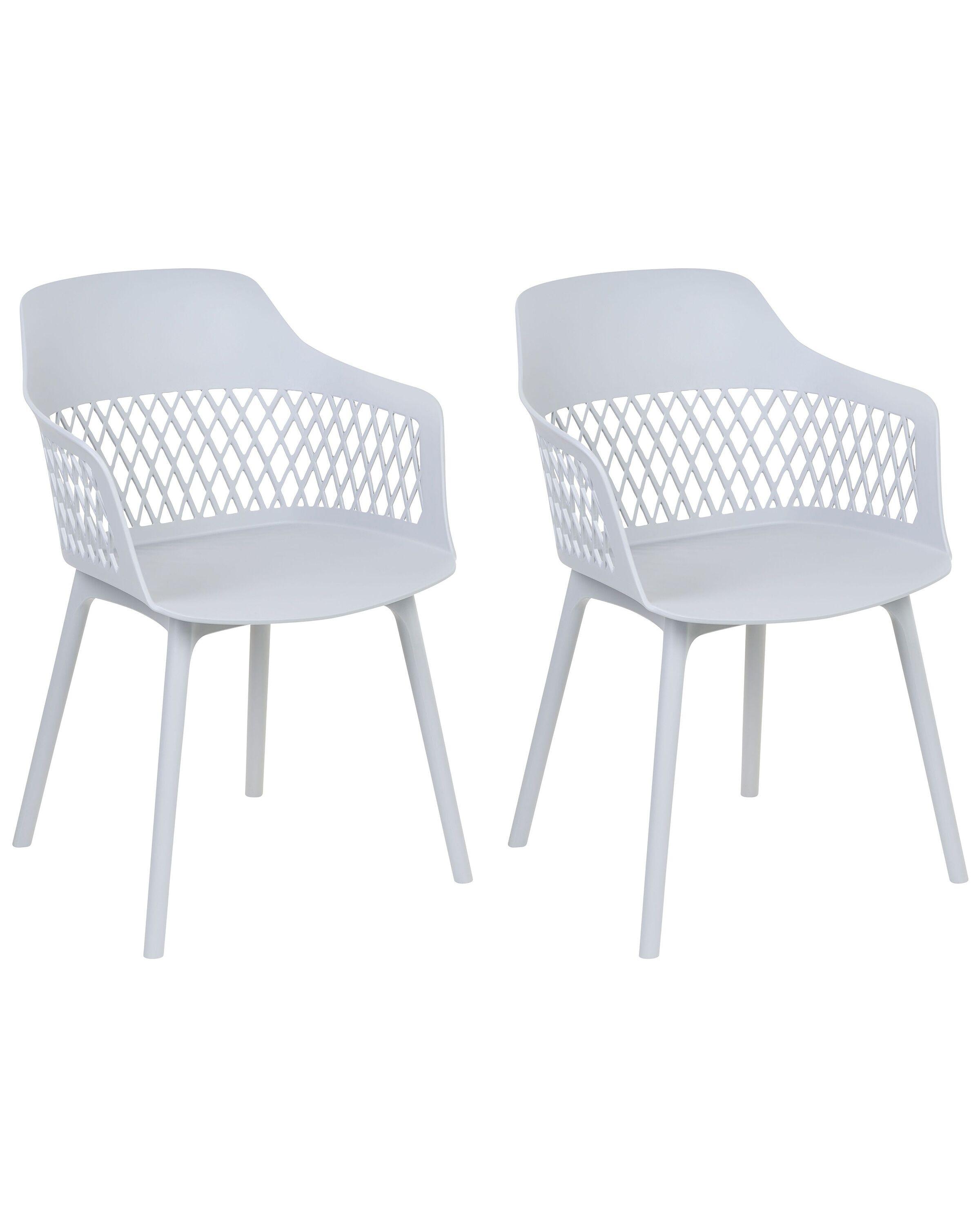 Beliani Lot de 2 chaises en Polypropylène Scandinave ALMIRA  