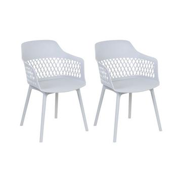 Lot de 2 chaises de salle à manger en Polypropylène Scandinave ALMIRA