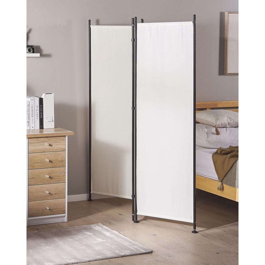 Beliani Séparateur de pièce à 3 panneaux en Tissu  NARNI  