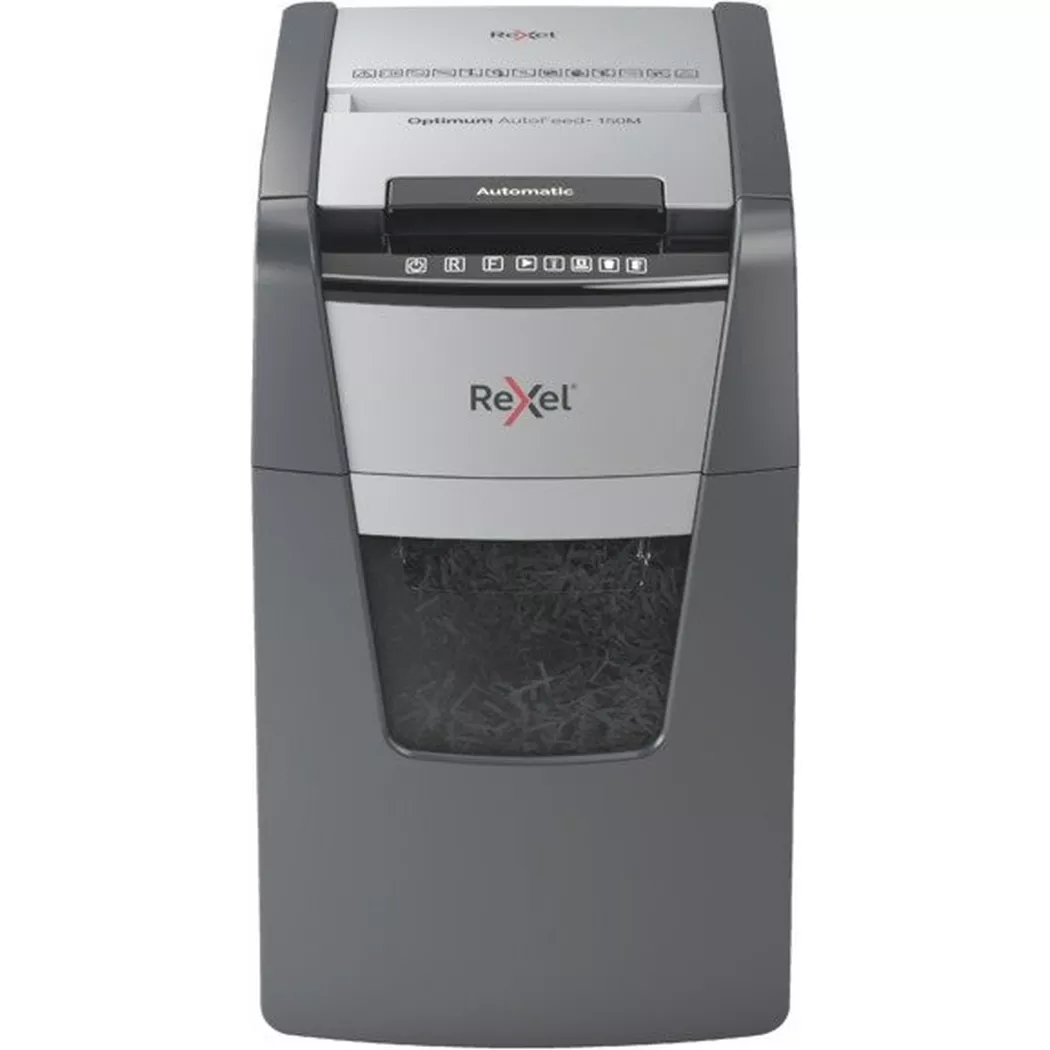 Rexel – Aktenvernichter Optimum AF+ 2020150MCH 150M, P-5, 44lt, Schwarz