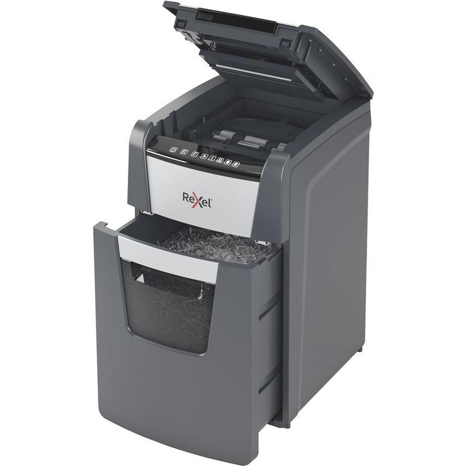 Rexel Aktenvernichter Optimum Autofeed+150M 2x15mm Partikelschnitt  