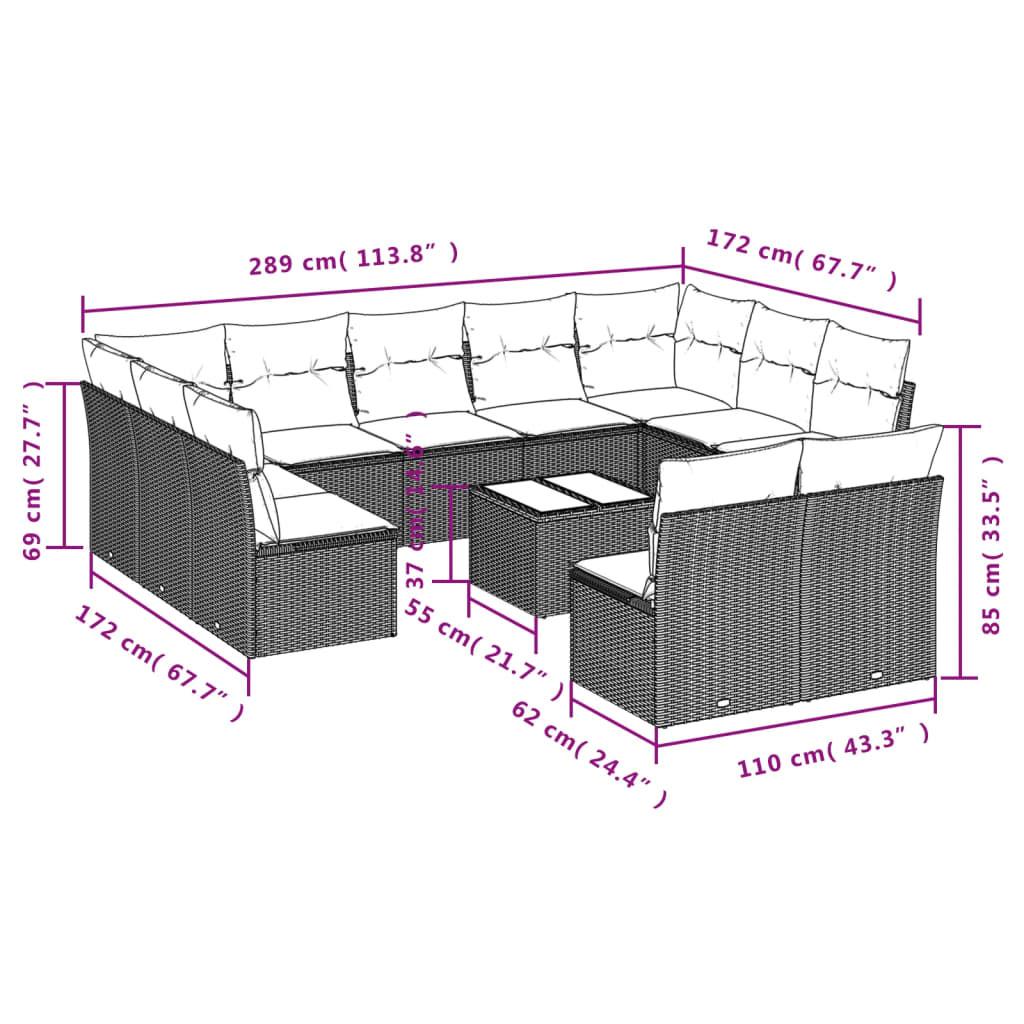 VidaXL Garten sofagarnitur poly-rattan  