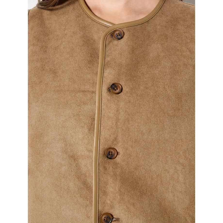 APRICOT Gilet Réversible Borg Suédine  