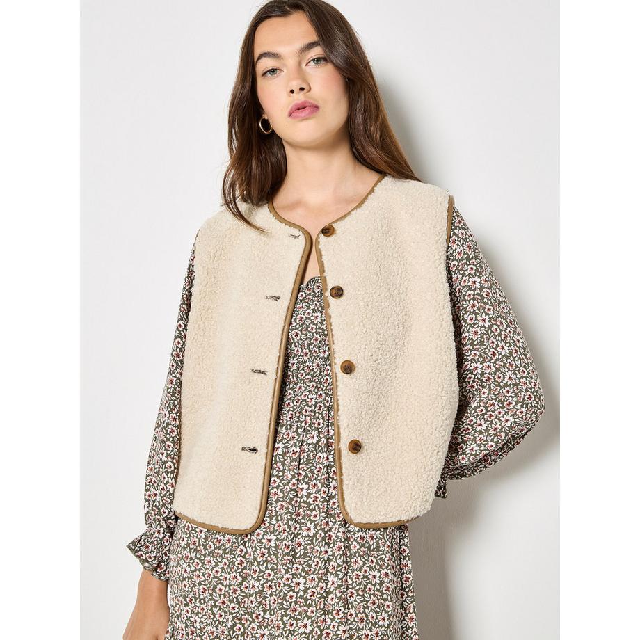 Gilet réversible en suédine Borg