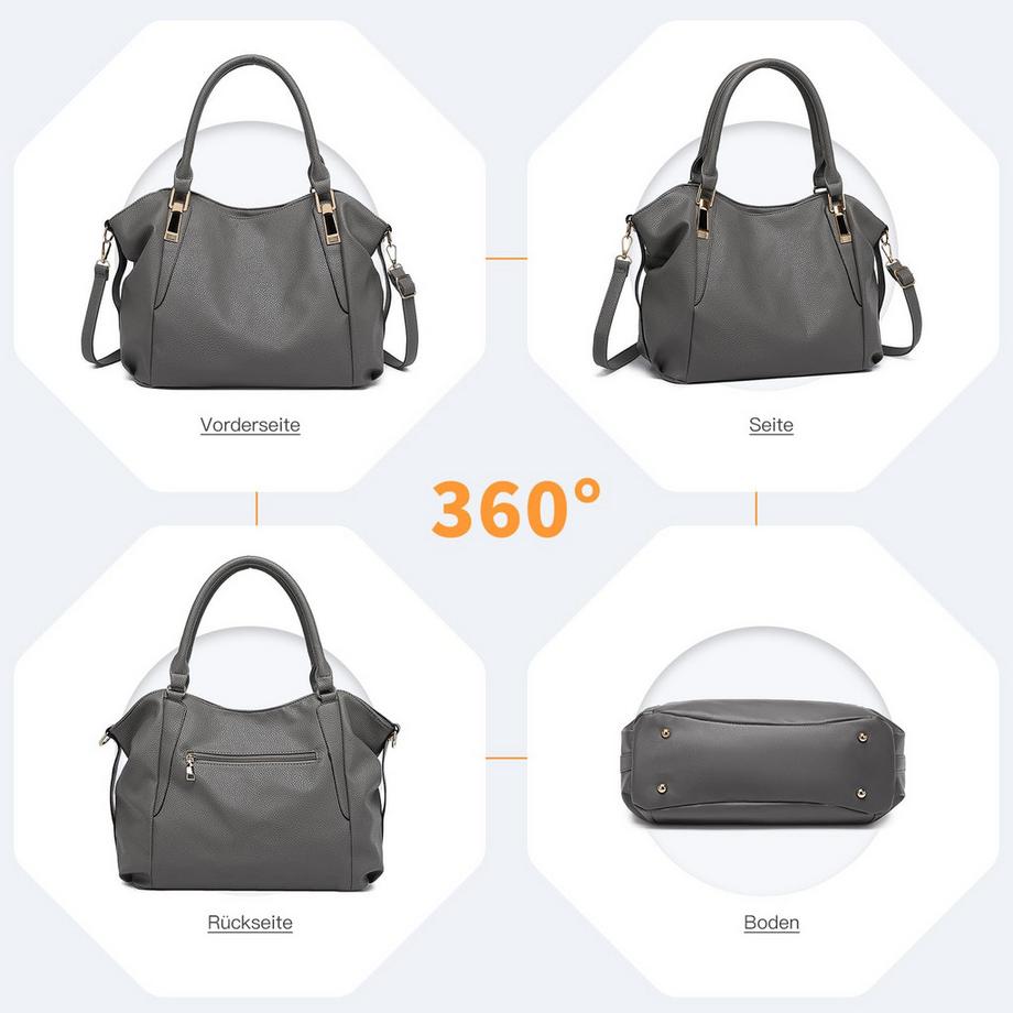 Only-bags.store Grosse Shopper Umhängetasche mit verstellbarem Riemen  