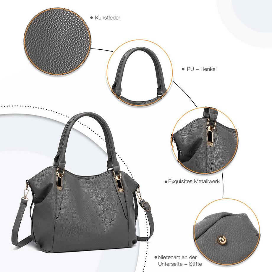Only-bags.store Grosse Shopper Umhängetasche mit verstellbarem Riemen  