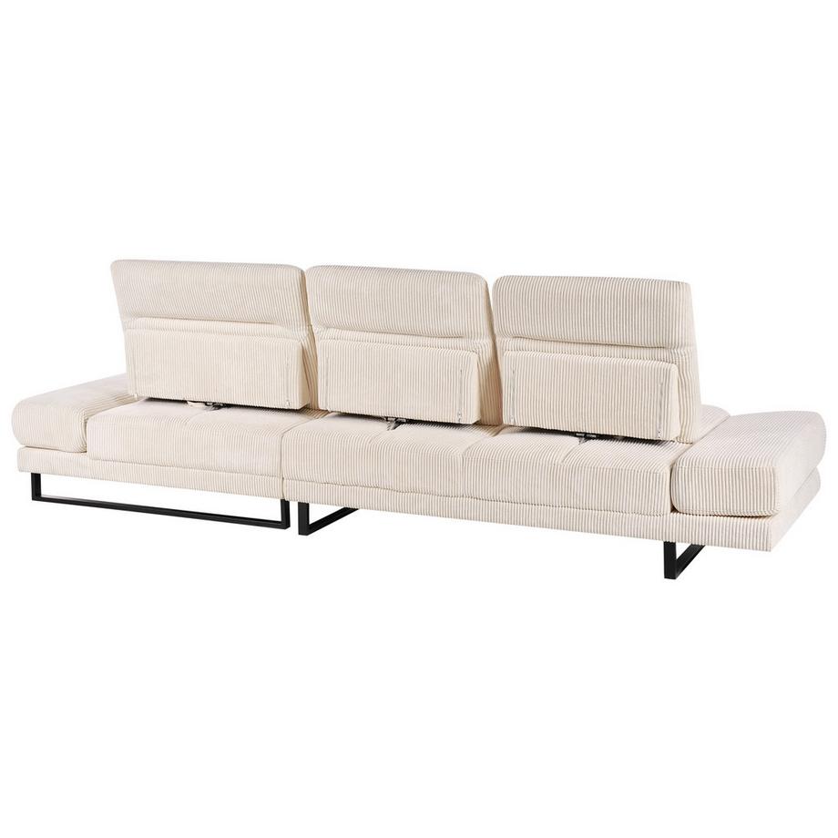 Beliani Ecksofa aus Cord  IKAST  