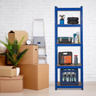 B2X Blaues stabiles Regal mit 5 Ebenen  