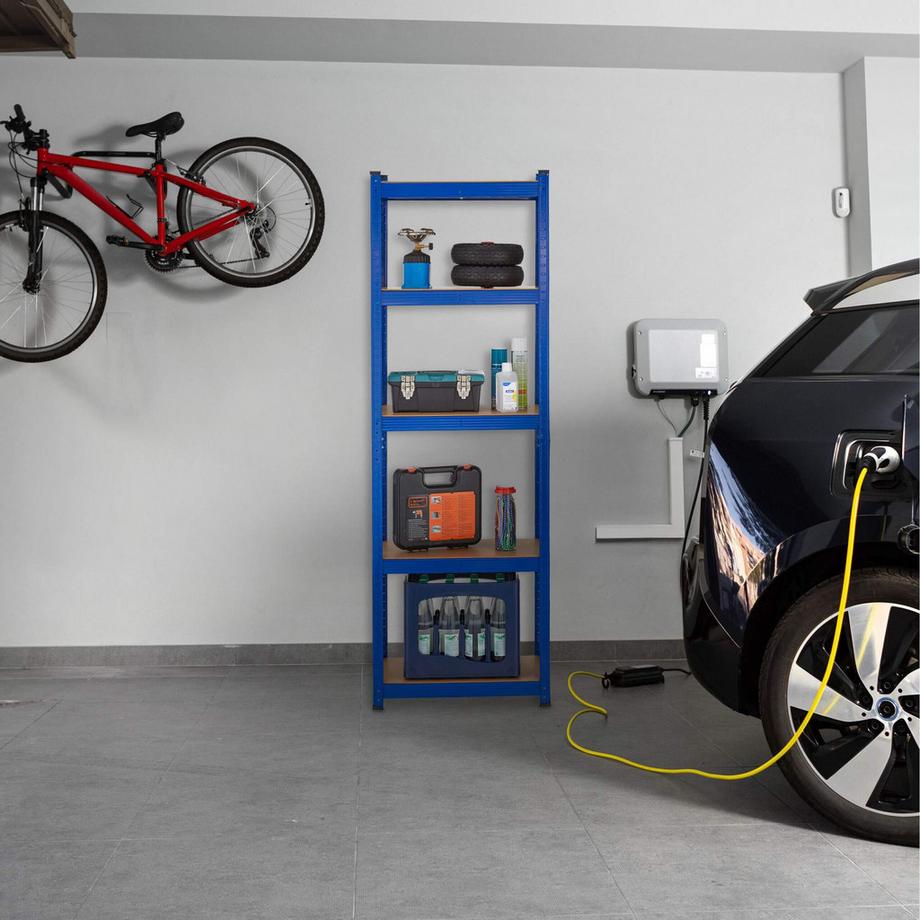 B2X Blaues stabiles Regal mit 5 Ebenen  