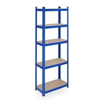 Blaues stabiles Regal mit 5 Ebenen