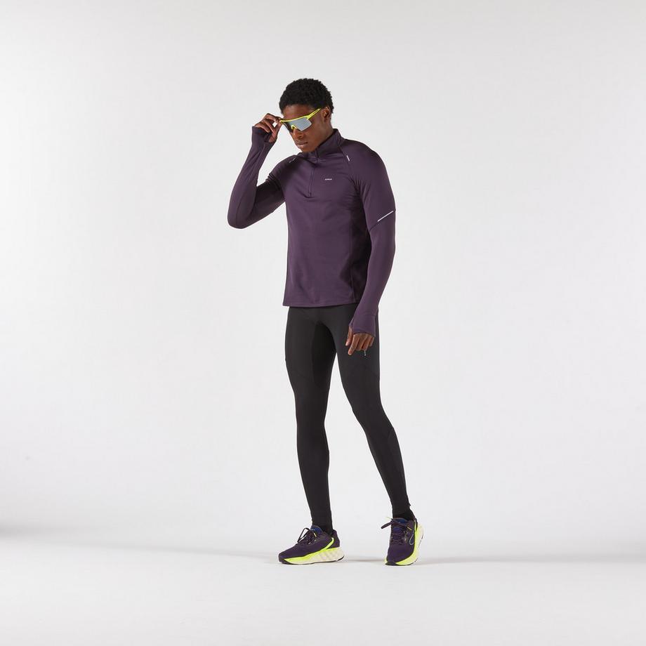 KIPRUN  Langarmshirt  Laufshirt mit Halb-RV synthetisch 