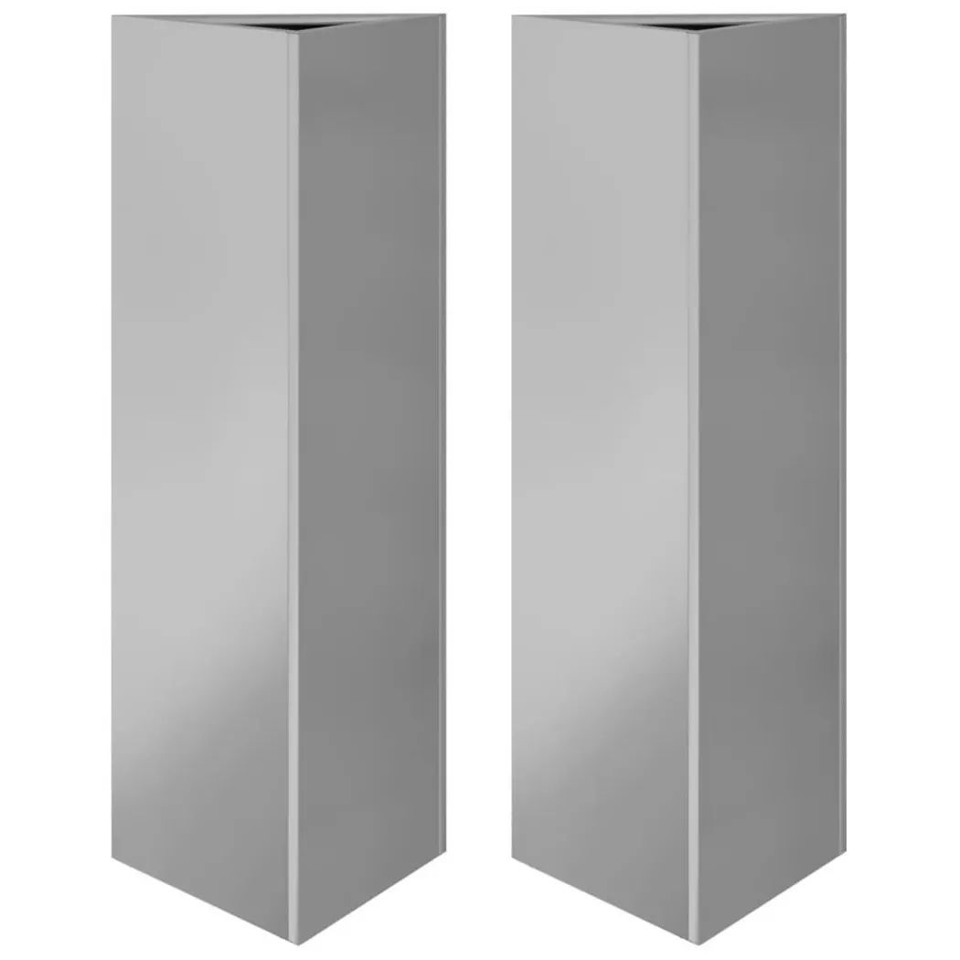 Jardinières 2 pcs triangulaire 30x26x75 cm acier galvanisé