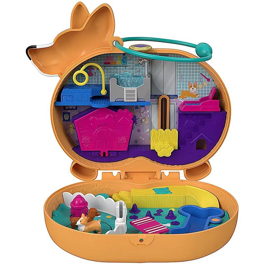 polly pocket  Pocket World Corgi-Hundehotel Schatulle 