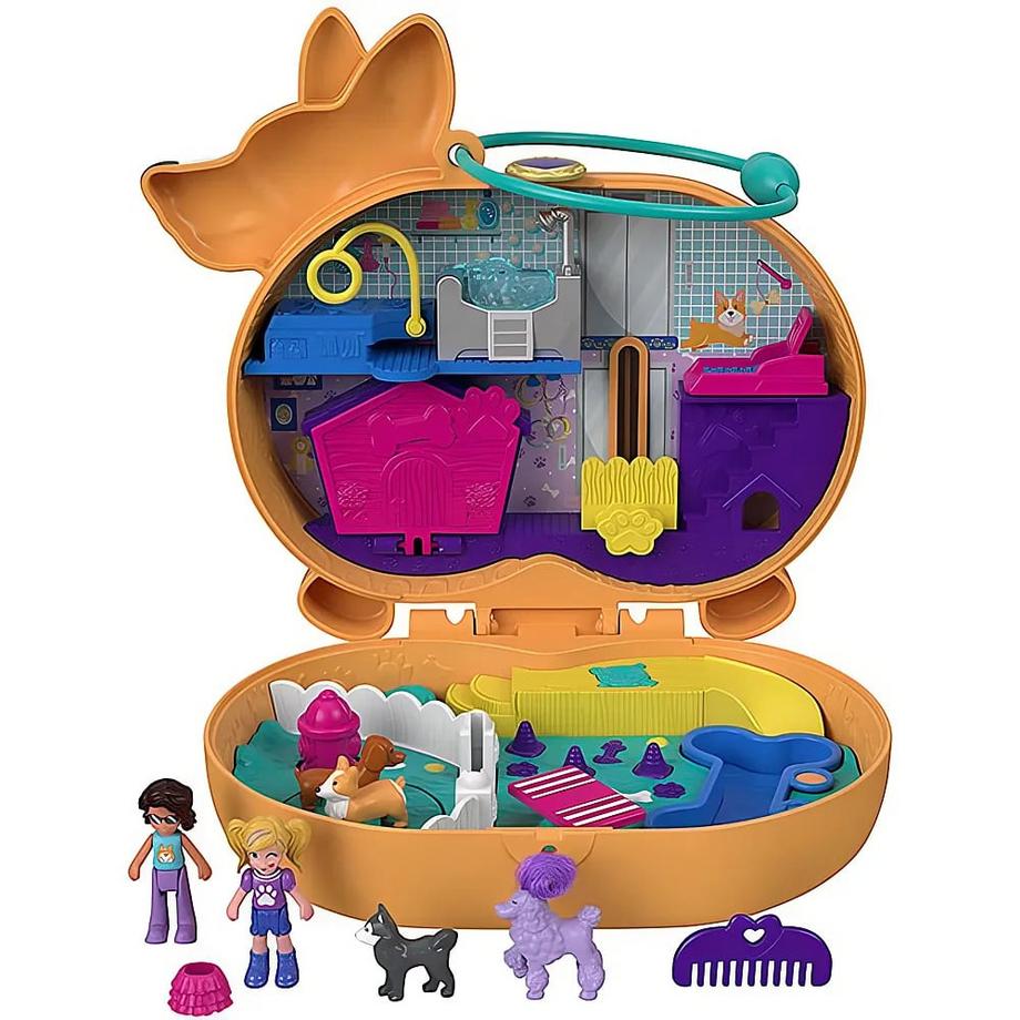 polly pocket  Pocket World Corgi-Hundehotel Schatulle 