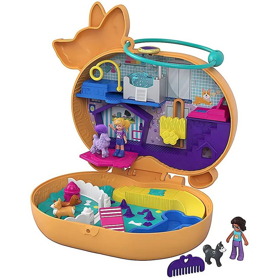 polly pocket  Pocket World Corgi-Hundehotel Schatulle 