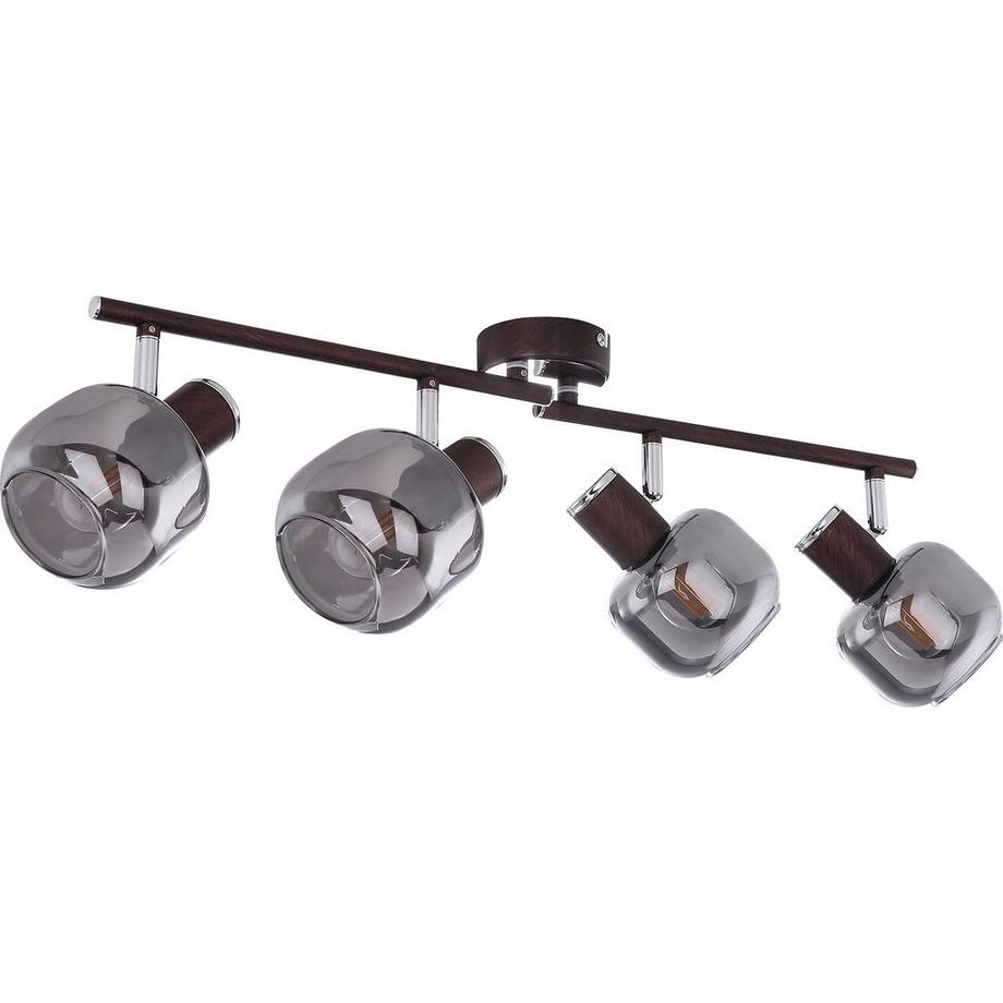 mutoni Spot en métal Pallo, couleur bronze 4xE14  