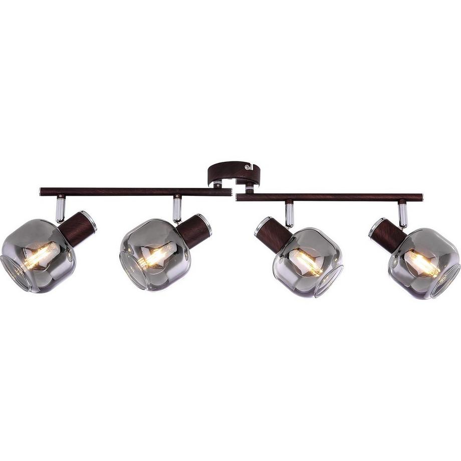 mutoni Spot en métal Pallo, couleur bronze 4xE14  