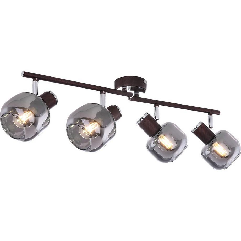 mutoni Spot en métal Pallo, couleur bronze 4xE14  