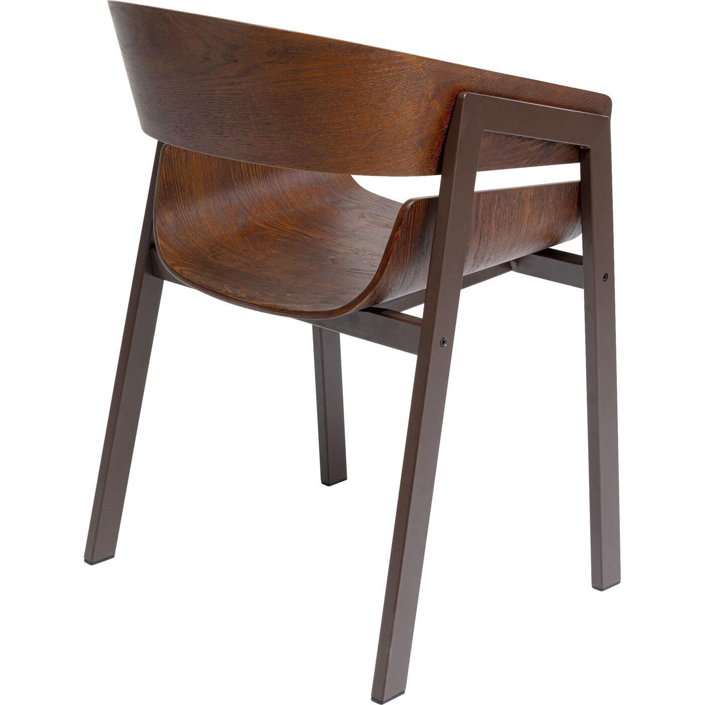 KARE Design Chaise avec accoudoirs Biarritz marron  