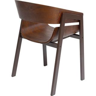 KARE Design Chaise avec accoudoirs Biarritz marron  