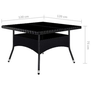 VidaXL set da pranzo Polirattan  