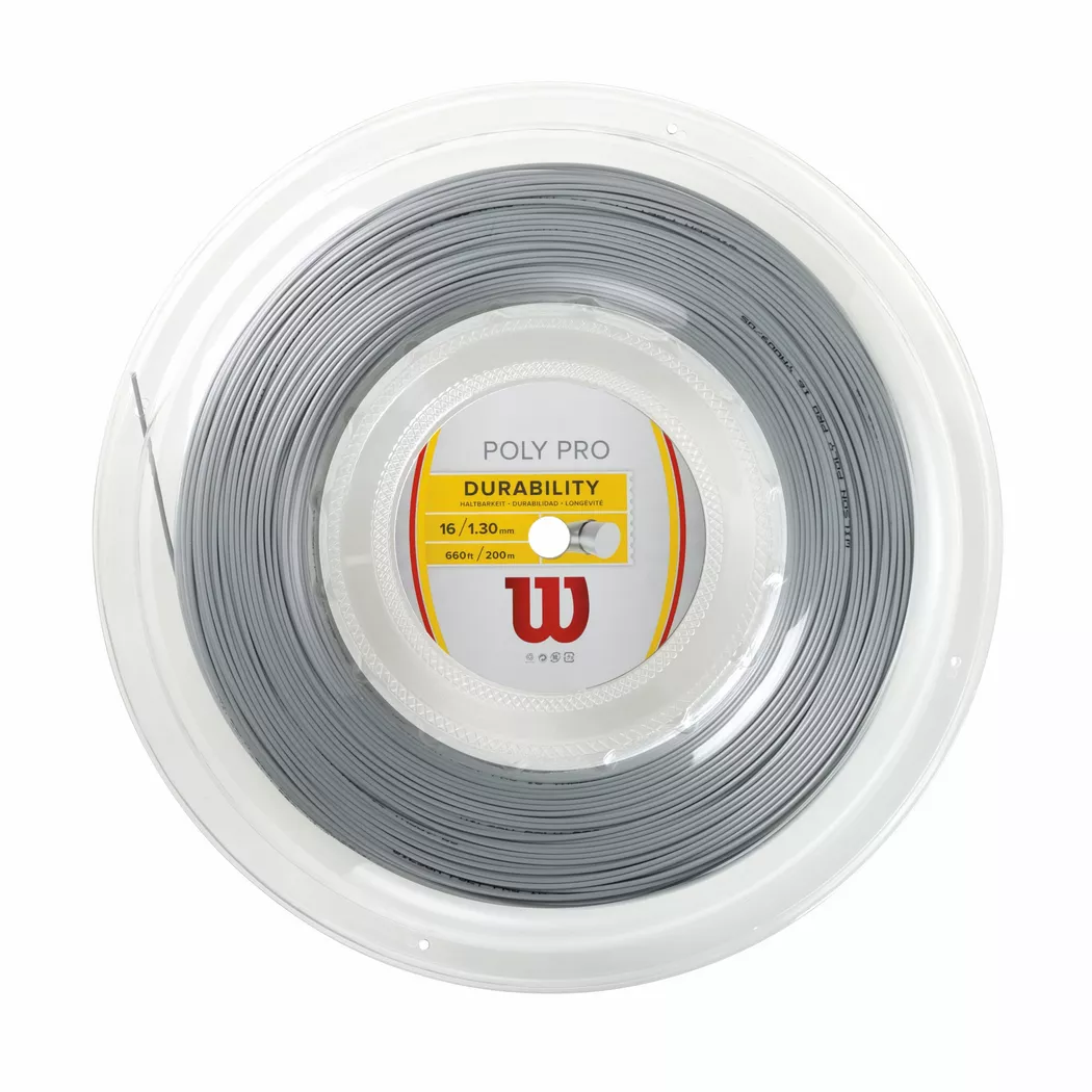 Wilson Poly Pro String Reel 200m-Silver gauge 1,30
