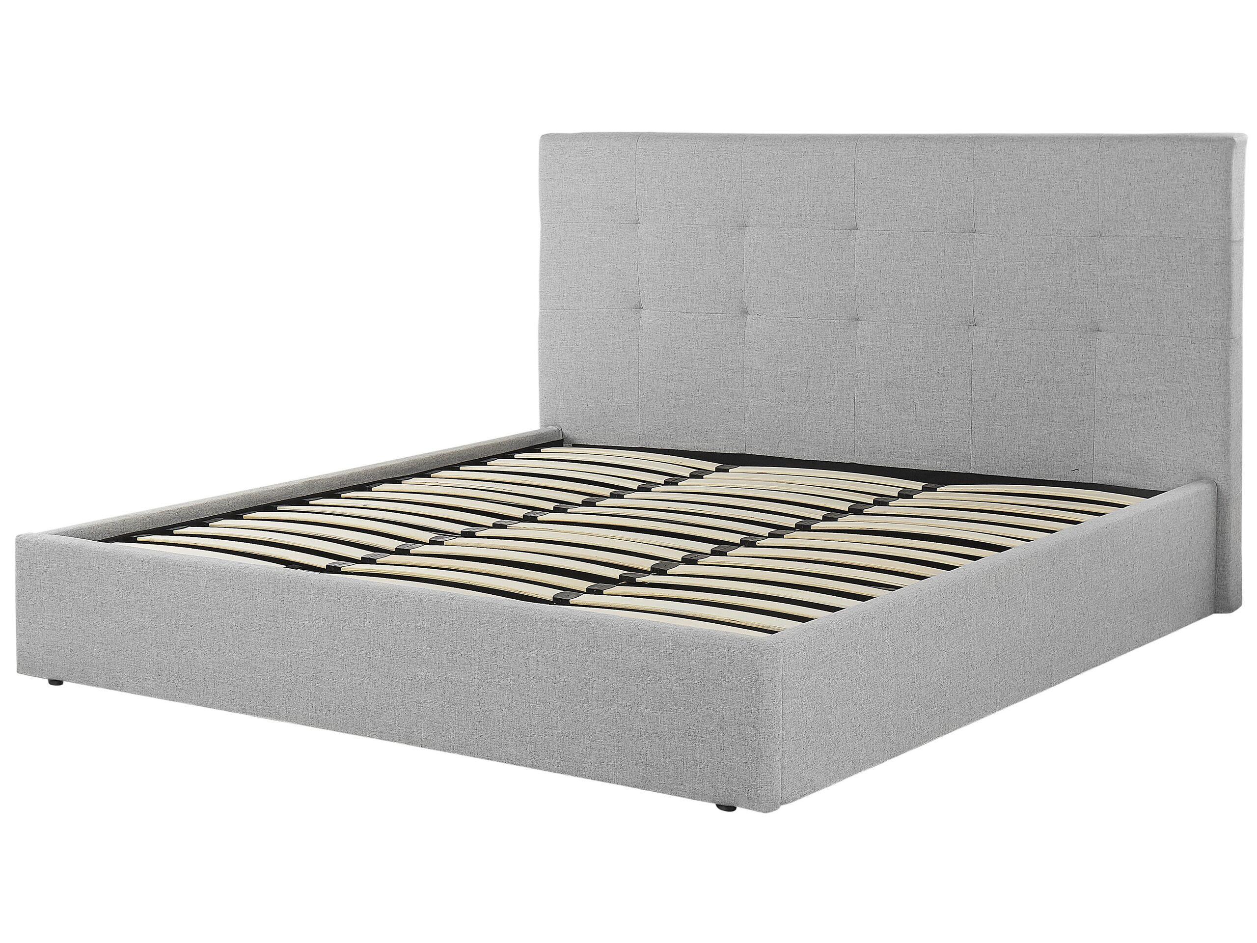 Beliani Bett mit Stauraum aus Polyester Modern LORIENT  