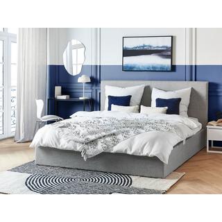 Beliani Bett mit Stauraum aus Polyester Modern LORIENT  