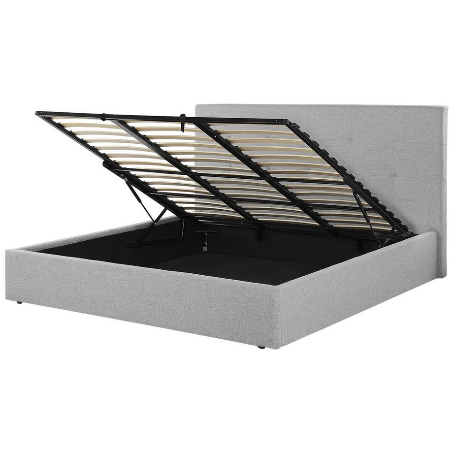 Beliani Letto contenitore en Tessuto Moderno LORIENT  