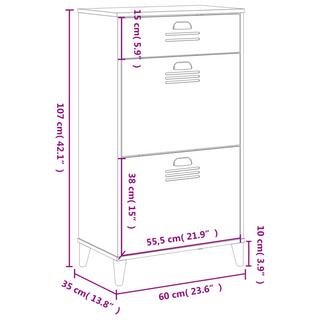 VidaXL Schuhregal holzwerkstoff  