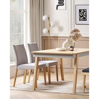 Beliani Esszimmerstuhl 2er Set aus Stoff Klassisch PHOLA  