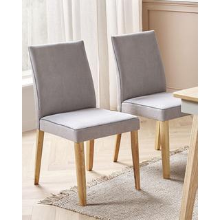 Beliani Esszimmerstuhl 2er Set aus Stoff Klassisch PHOLA  