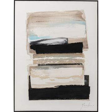 Quadro con cornice Lontano beige 90x120