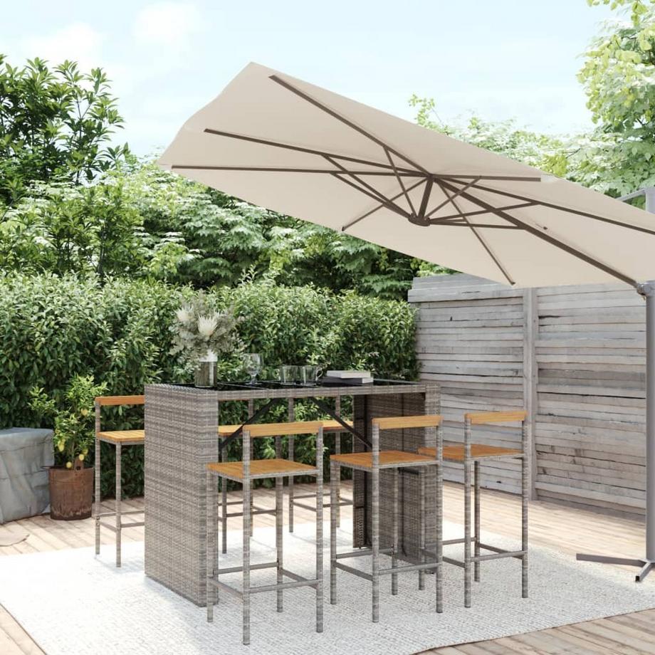 VidaXL set bar da giardino Polirattan  