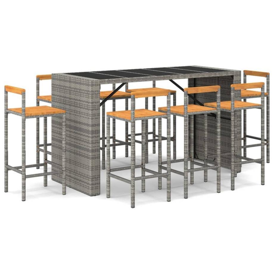 set bar da giardino Polirattan