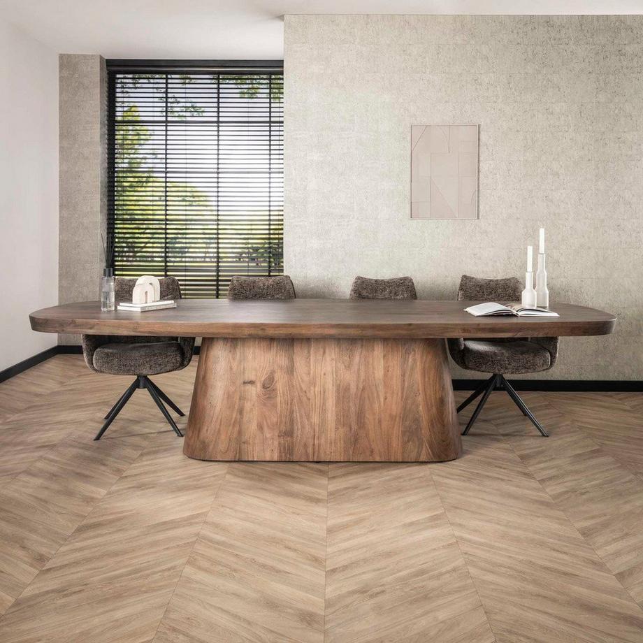 mutoni Table en bois massif Arcadia acacia drift brown 300x130  