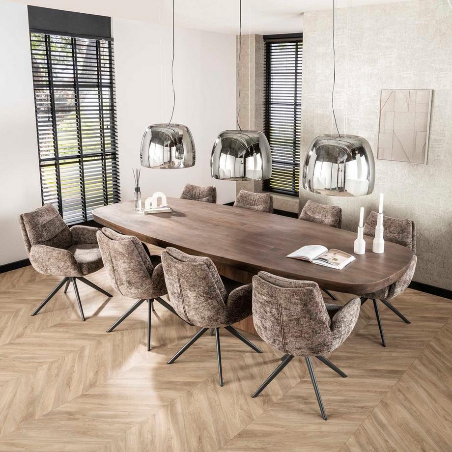 mutoni Table en bois massif Arcadia acacia drift brown 300x130  