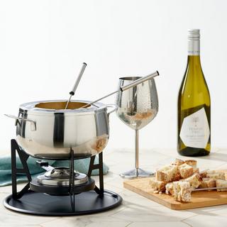 Oak & steel Fondue Set Edelstahl Edelstahl  