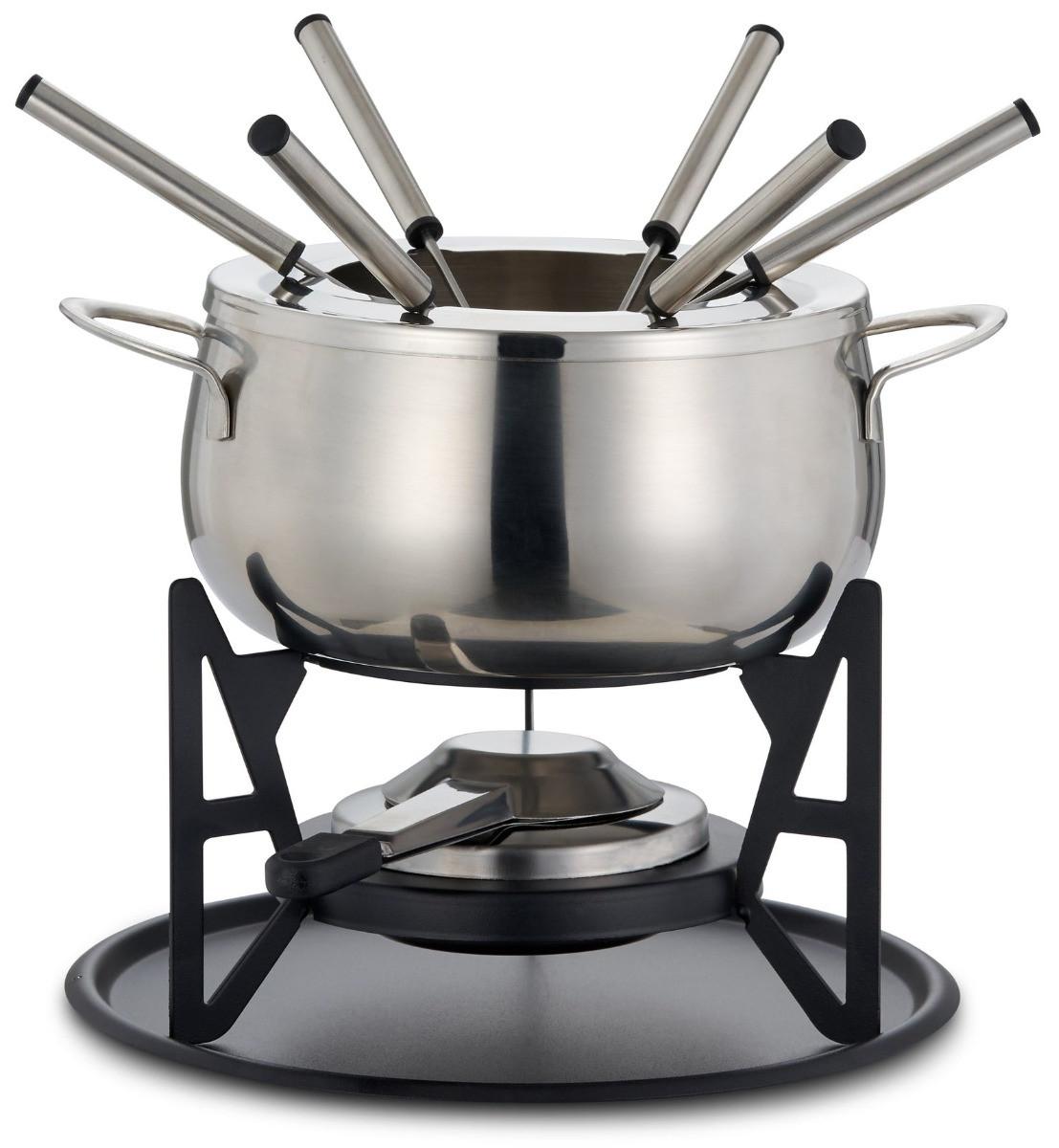 Oak & steel Fondue Set Edelstahl Edelstahl  