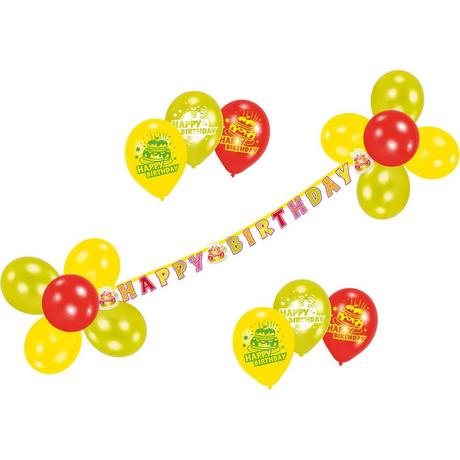 amscan  Deko-Set Happy Birthday Ballone & Partykette Happy Birthday 