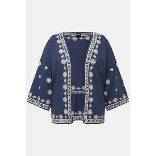 Ulla Popken  Blusen-Kaftan, Stickerei, offene Form, Langarm 