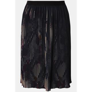 Ulla Popken Gonna Plissettata Design Grafico Taglio Svasato Cintura Elastica  