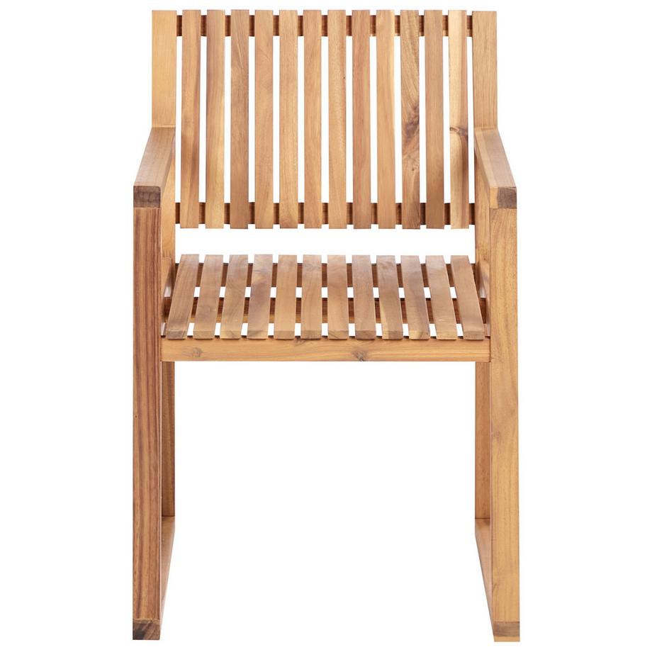 Beliani Set di 2 sedie da giardino con cuscini en Legno d'acacia certificato FSC® Classico SASSARI PREMIUM  