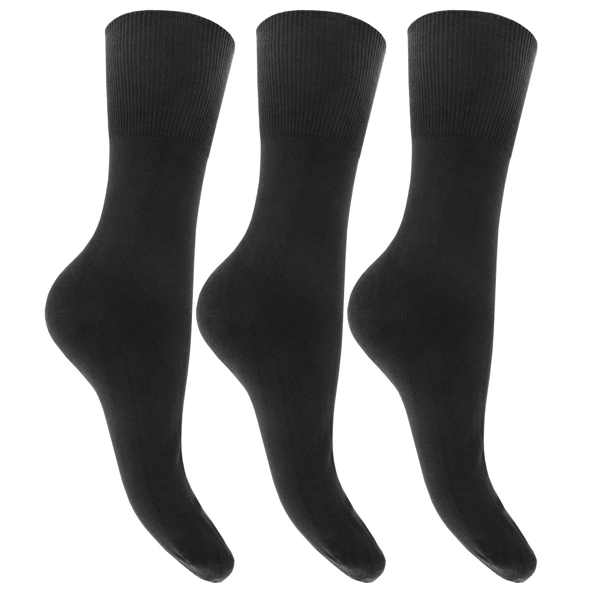 Image of Socken (3 Paar) Damen Schwarz 37-38